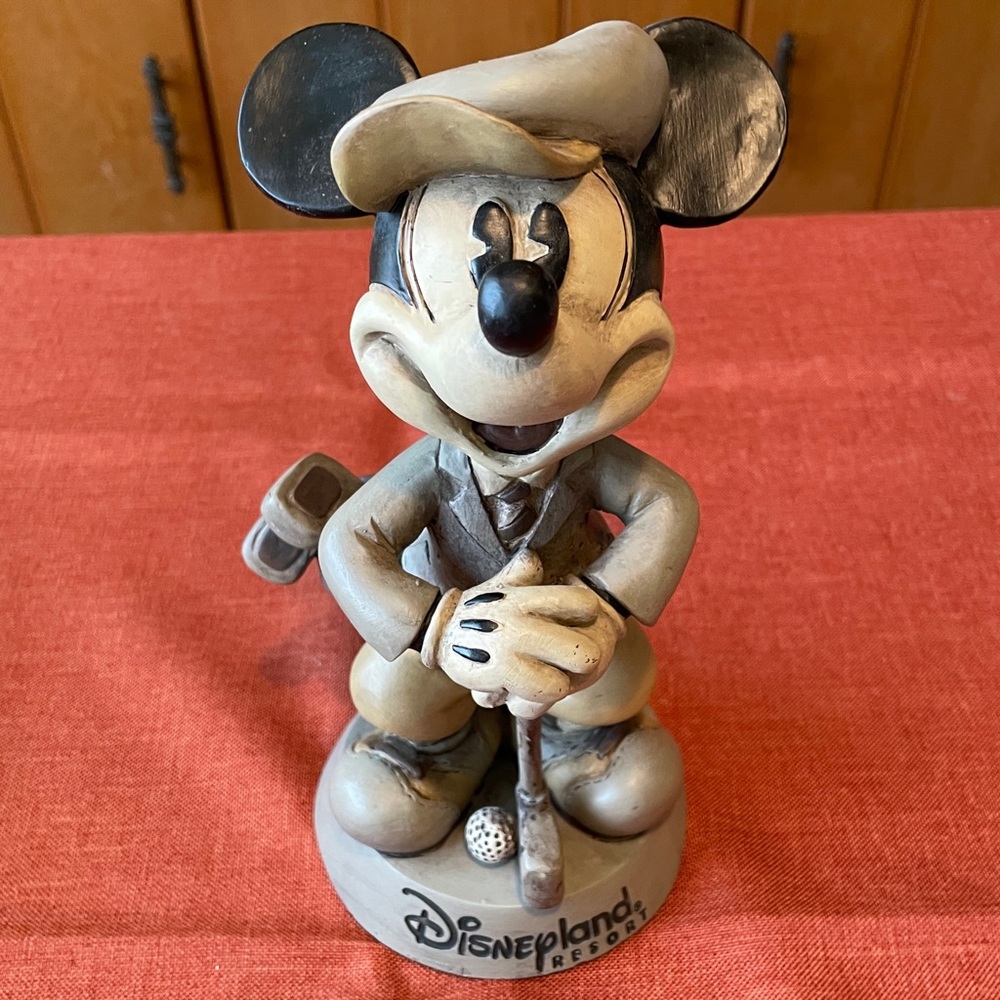 Vintage✨8" Bobblehead Mickey Mouse Golfer Figurine Disney Resort